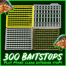 Load image into Gallery viewer, Bait stops. 300 Bait Stops &amp; Extender Mixed Stops