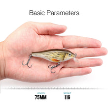 Load image into Gallery viewer, 7cm 11g Floating Minnow Fishing Lure Set of 3 Wobblers for Pike. Perch Chub! (set1) - FiSH i UK