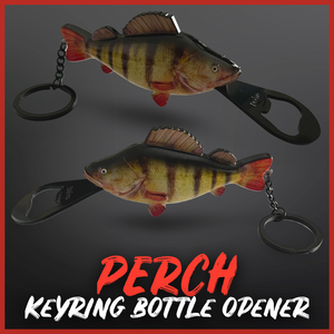 Perch Fish Bottle Opener Keyring – Realistic Perch Keychain – Lure Fishing - Predator Fishing. - FiSH i UK