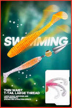 Load image into Gallery viewer, 61pc Soft Lure Fishing Kit – T-Tail Jighead &amp; Texas Rig Set-Fish i Tackle Predator kit.
