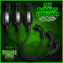 Load image into Gallery viewer, 3x Bobbins Bite Indicators In Black-Version 3-(BLACK)-V3
