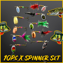 Load image into Gallery viewer, Spinner Lure Set.10 Spinners (Set 4)