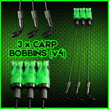 Load image into Gallery viewer, 3 x Bobbins Bite Indicators In Fluoro Green -Version 4-(New for 2025)