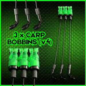 3 x Bobbins Bite Indicators In Fluoro Green -Version 4-(New for 2025)