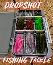Load image into Gallery viewer, Lure Fishing Finesse Dropshot fishing tackle box packed with lures, perfect for perch, pike, and chub fishing. Great gift for lure fishing enthusiasts.