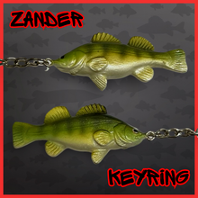 Load image into Gallery viewer, Zander Keyring. Predator Fishing Keyring. ⭐️⭐️ NEW COLOUR ⭐️⭐️