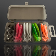 Load image into Gallery viewer, Jig Head Lure set. Ripple paddle tail soft lures for jigging.35pc.