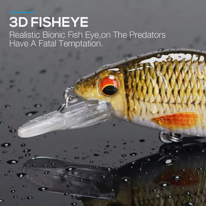 7cm 11g Floating Minnow Fishing Lure Set of 3 Wobblers for Pike. Perch Chub! (set2) - FiSH i UK