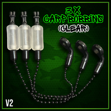 Load image into Gallery viewer, 3 x Bobbins Bite Indicators In CLEAR Colour -Version 2-(New for 2026) V2