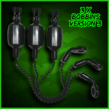 Load image into Gallery viewer, 3x Bobbins Bite Indicators In Black-Version 3-(BLACK)-V3