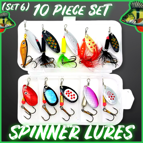 Spinner Lure Set.10 Spinners (Set 6) - FiSH i UK