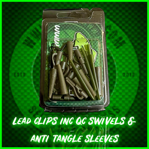 Multi Lead Clips includes Qc Swivels and Anti Tangle Sleeves - FiSH i UK