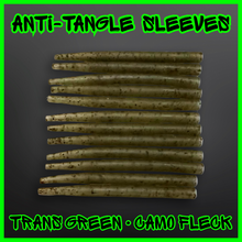 Load image into Gallery viewer, ⭐️NEW PRODUCT⭐️ Anti-Tangle Sleeves- Trans Green Camo Fleck-(Standard 50mm)