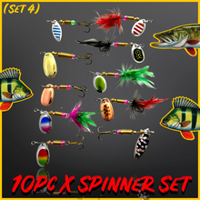 Load image into Gallery viewer, Spinner Lure Set.10 Spinners (Set 4)
