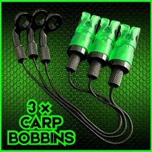Load image into Gallery viewer, 3 x Bobbins Bite Indicators In Fluoro Green -Version 4-(New for 2025)
