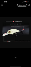 Load image into Gallery viewer, Crankbait / Plug Lure.Colour White with Red Head.Lure fishing