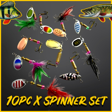 Load image into Gallery viewer, Spinner Lure Set.10 Spinners (Set 4)