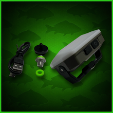Load image into Gallery viewer, RECHARGEABLE 52 SMD LED VIDEO/BIVVY LIGHT &amp; COLD SHOE PHONE HOLDER KIT- SELF TAKE KIT-SELF TAKE STATION FOR CARP FISHING.