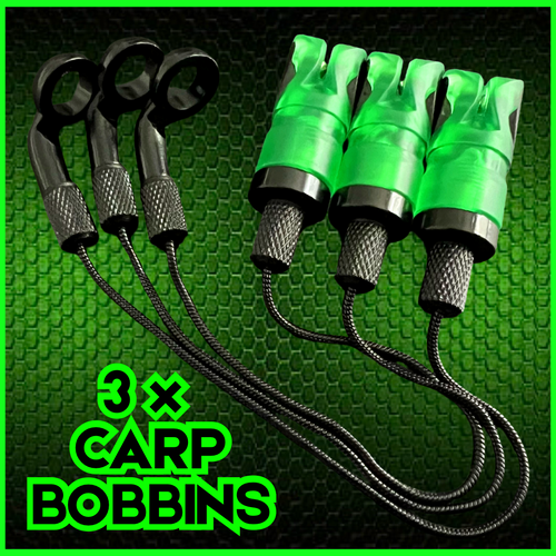 3 x Bobbins Bite Indicators In Fluoro Green -Version 4-(New for 2025)