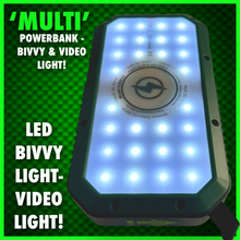 Load image into Gallery viewer, ‘Multi’ PowerBank With Video/Bivvy Light.inc Wireless Phone Charging &amp; Solar Recharge!