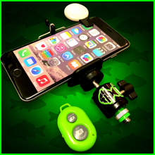 Load image into Gallery viewer, Phone Holder With Remote And Clip On Led Light - Self Take Kit- Full kit Self Take Station.