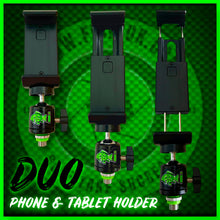 Load image into Gallery viewer, NEW FOR 2025. Duo Phone &amp; Tablet Holder for Self Take Photography! iPad.Galaxy Tab iPhone &amp; many more!