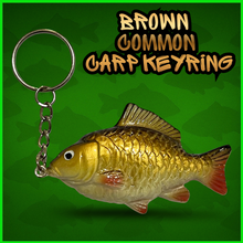 Load image into Gallery viewer, Common Carp Keyring-Carp fishing keychain- Golden Brown Version)
