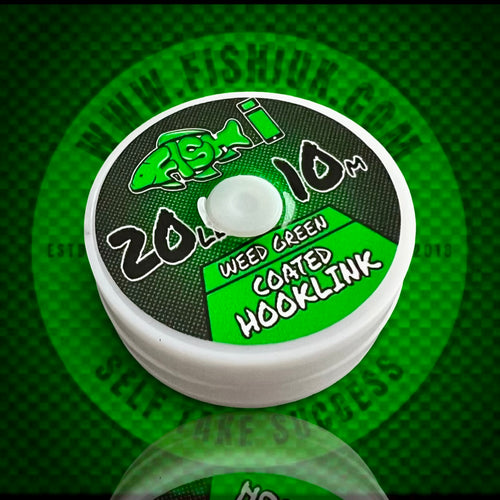 20lb Coated Hooklink in Weed Green 10M - FiSH i UK
