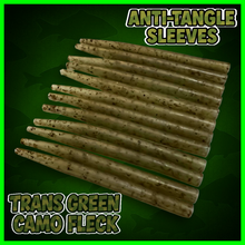 Load image into Gallery viewer, ⭐️NEW PRODUCT⭐️ Anti-Tangle Sleeves- Trans Green Camo Fleck-(Standard 50mm)