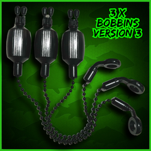 Load image into Gallery viewer, 3x Bobbins Bite Indicators In Black-Version 3-(BLACK)-V3