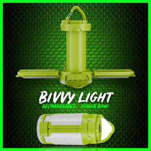 Load image into Gallery viewer, Rechargeable Bivvy Quad Light with power bank option