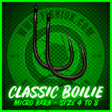 Load image into Gallery viewer, Wide Gape Classic Boilie Style Carp Hooks.Micro Barbed