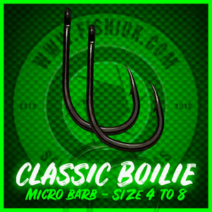 Wide Gape Classic Boilie Style Carp Hooks.Micro Barbed
