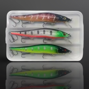 Jerkbait Lure Set in storage box.3 x 13g Sinking Minnow Style fishing lures (Set3) - FiSH i UK