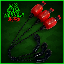 Load image into Gallery viewer, 3x Bobbins Bite Indicators In Bright Red-Version 3-(RED) V3