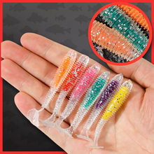 Load image into Gallery viewer, 61pc Soft Lure Fishing Kit – T-Tail Jighead &amp; Texas Rig Set-Fish i Tackle Predator kit.
