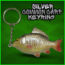 Load image into Gallery viewer, Common Carp Keyring- Carp fishing Keychain- (Silver Version)