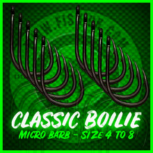 Load image into Gallery viewer, Wide Gape Classic Boilie Style Carp Hooks.Micro Barbed