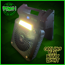 Load image into Gallery viewer, Solar Rechargeable Fan &amp; LED Lantern – 10000mAh Power Bank