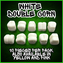 Load image into Gallery viewer, Buoyant Double Corn in White Colour-Double Sweetcorn Fake Bait Artificial Corn For Carp Fishing -10 Per Pack.