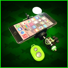 Load image into Gallery viewer, Phone Holder With Remote And Clip On Led Light - Self Take Kit- Full kit Self Take Station.