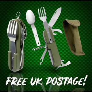 Camping Tool. Fishing Tool. Tableware . Camping Cutlery Set with Pouch. Knife Fork Spoon and more !FREE POSTAGE! - FiSH i UK