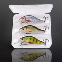 Load image into Gallery viewer, 7cm 11g Floating Minnow Fishing Lure Set of 3 Wobblers for Pike. Perch Chub! (set1) - FiSH i UK