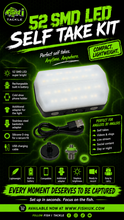 Load image into Gallery viewer, 52 LED SMD VIDEO/BIVVY LIGHT- SELF TAKE VIDEO LIGHT FOR CARP FISHING PHOTOGRAPHY
