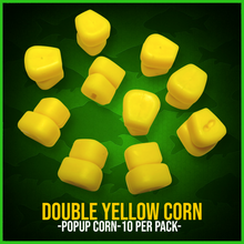Load image into Gallery viewer, Buoyant Double Yellow Sweetcorn-10 Per Pack-Artificial Carp Bait-Fake Corn-Artificial Corn.