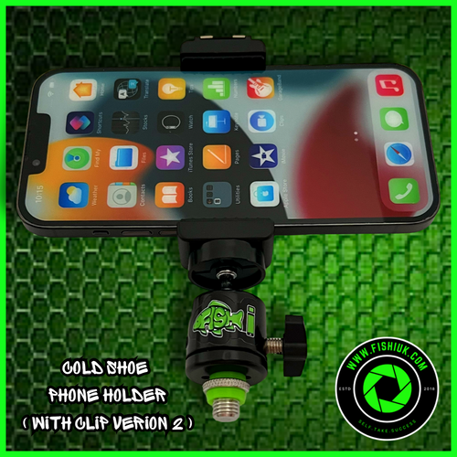 Phone Holder with Cold Shoe Mount. (Clip Version 2)