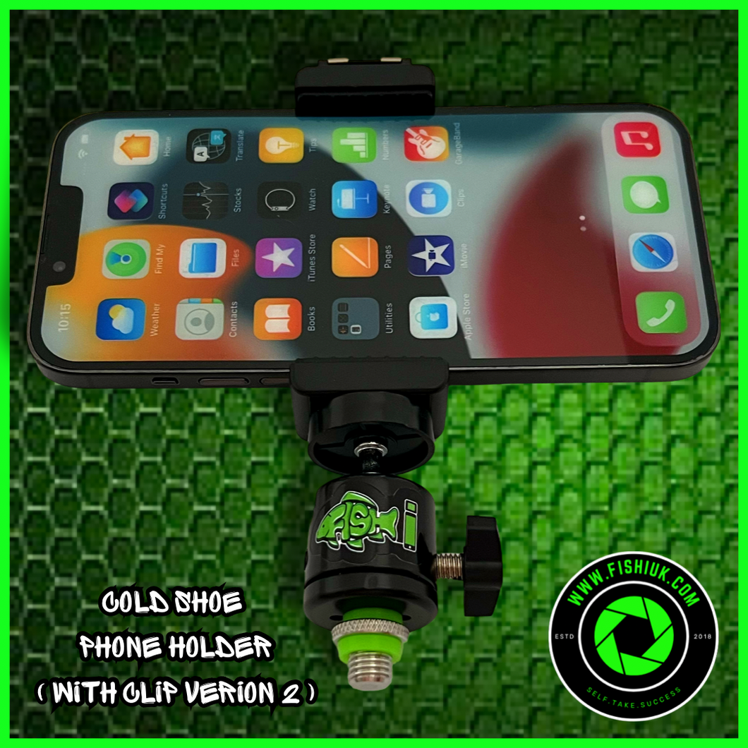 Phone Holder with Cold Shoe Mount. (Clip Version 2)