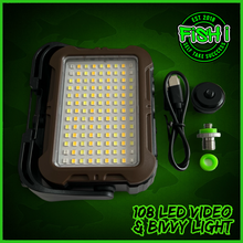 Load image into Gallery viewer, 108 SMD-LED Self-Take &amp; Bivvy Light USB-C Solar Rechargeable Carp Fishing