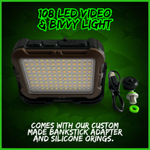 Load image into Gallery viewer, 108 SMD-LED Self-Take &amp; Bivvy Light USB-C Solar Rechargeable Carp Fishing