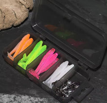 Load image into Gallery viewer, Jig Head Lure set. Ripple paddle tail soft lures for jigging.35pc.